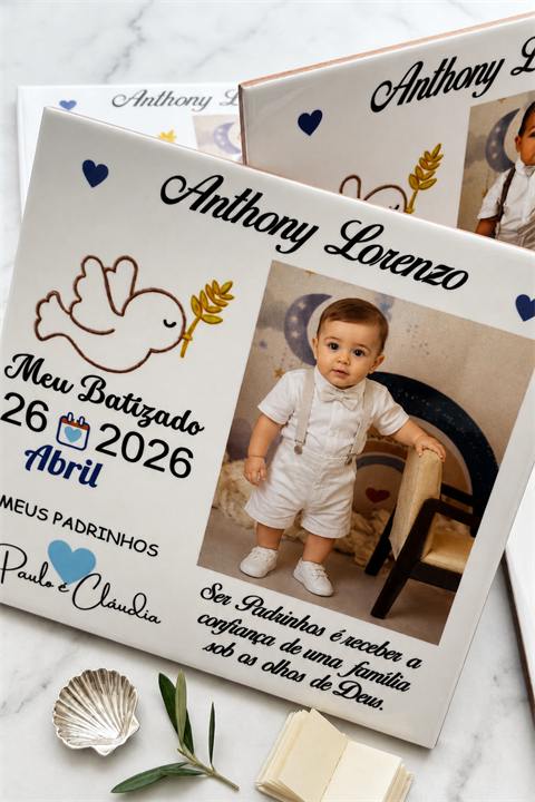 Azulejo personalizado (modelo com dados fictícios)